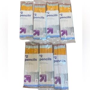 7 packs - 56 total real wood barrel unsharpened #2 pencils Up & Up New In Pkg